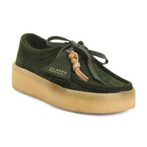 CLARKS Suede Wallabee Cup Platform Loafers